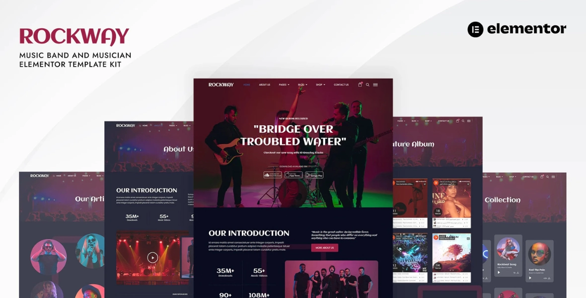 Rockway - Music Band & Musician Elementor Template Kit