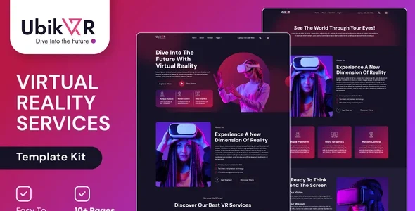 UbikVR - Virtual Reality Services Elementor Template Kit