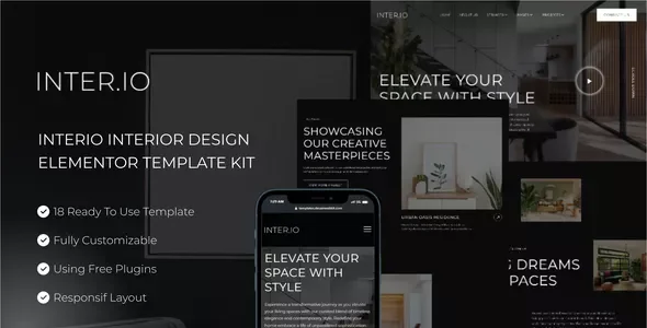 Interio - Interior Design Elementor Template Kit