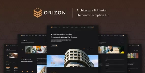 Orizon - Architecture & Interior Design Elementor Template Kit